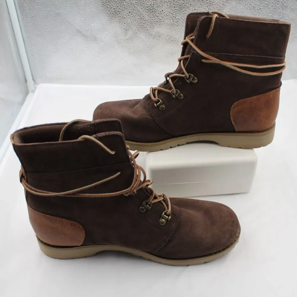 The North Face Ballard Lace II Suede Ankle Boots Women's Size 10 Brown Leather